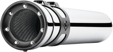 Load image into Gallery viewer, Cobra Race Pro Mufflers for '95-'16 Bagger - Chrome 6218 - Back View