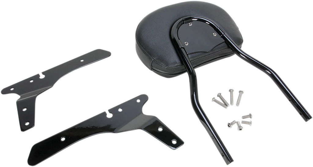 Cobra Round Sissy Bar - Short - Black - Sportster 602-1253B - Side View