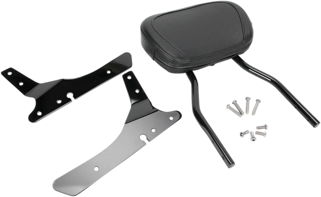 Cobra Round Sissy Bar - Short - Black - Sportster 602-1253B - Back View