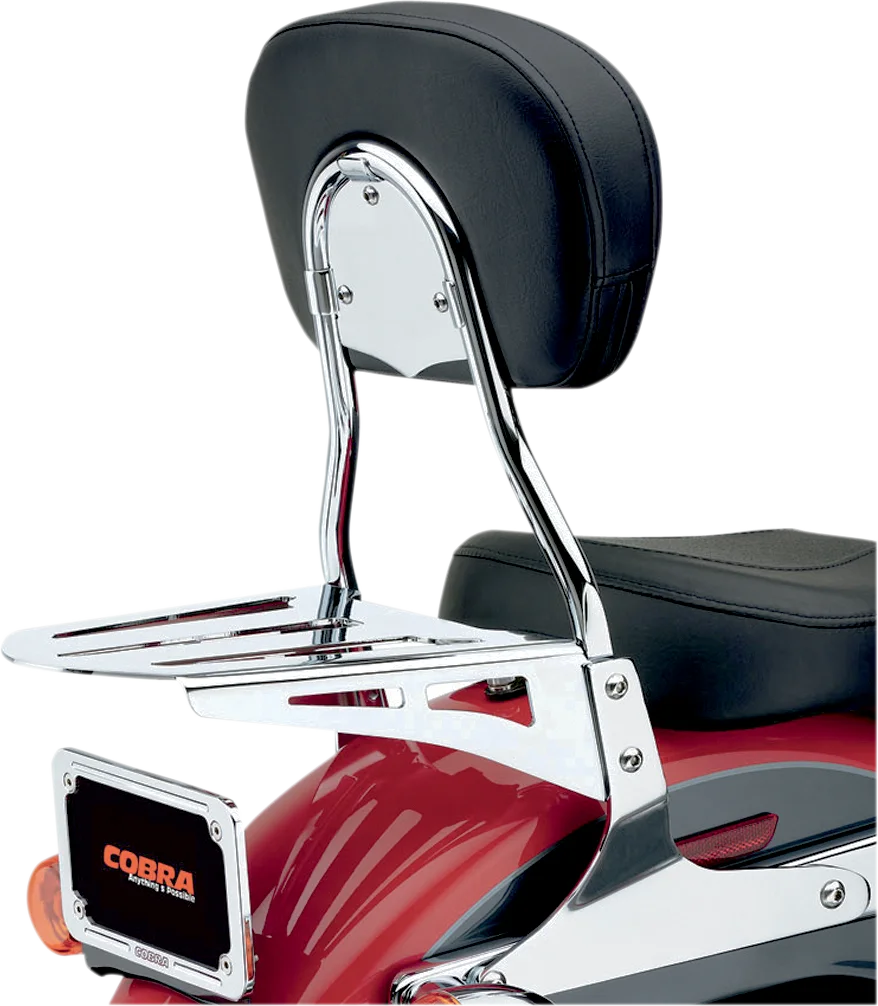 Cobra Round Sissy Bar - Short - FLSTF/FXST 602-1300 - Back View
