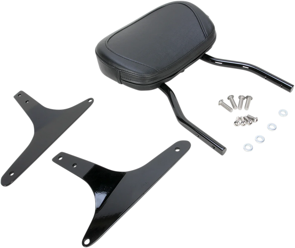 Cobra Round Sissy Bar - Standard - Black - Softail 602-1301B - Side View