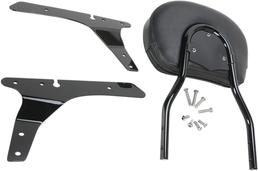 Cobra Round Sissy Bar - Standard - Black - Sportster 602-1303B - Side View