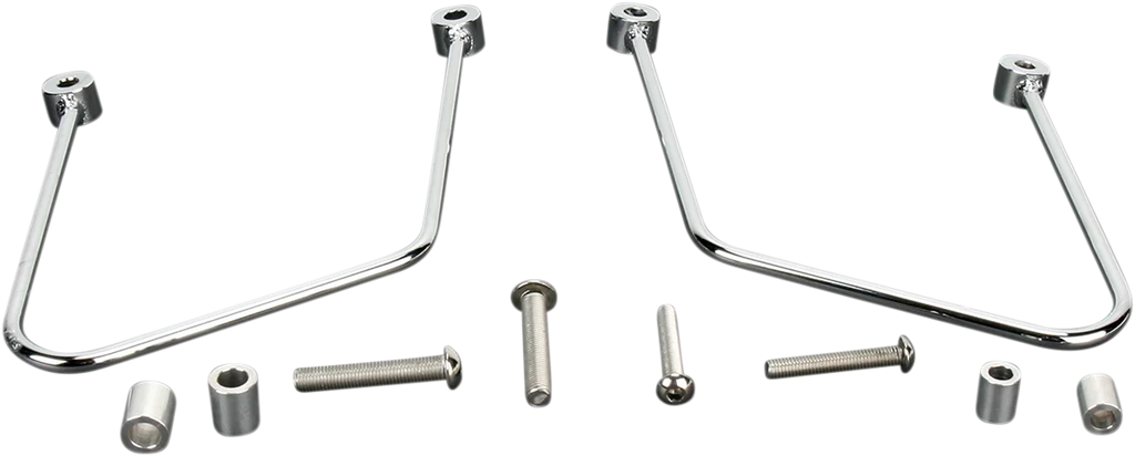 Cobra Saddlebag Supports - Chrome - Honda VT 02-6115 - Side View