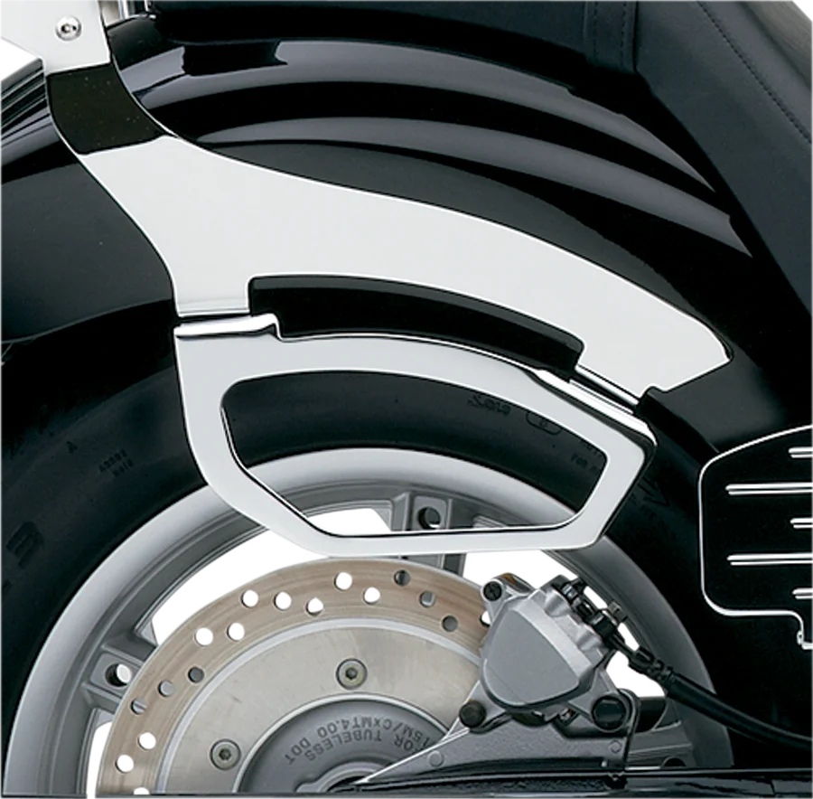 Cobra Saddlebag Supports - Chrome - Honda VT 02-6136 - Side View