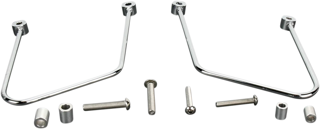 Cobra Saddlebag Supports - Chrome - Honda VT 02-6136 - Detail View