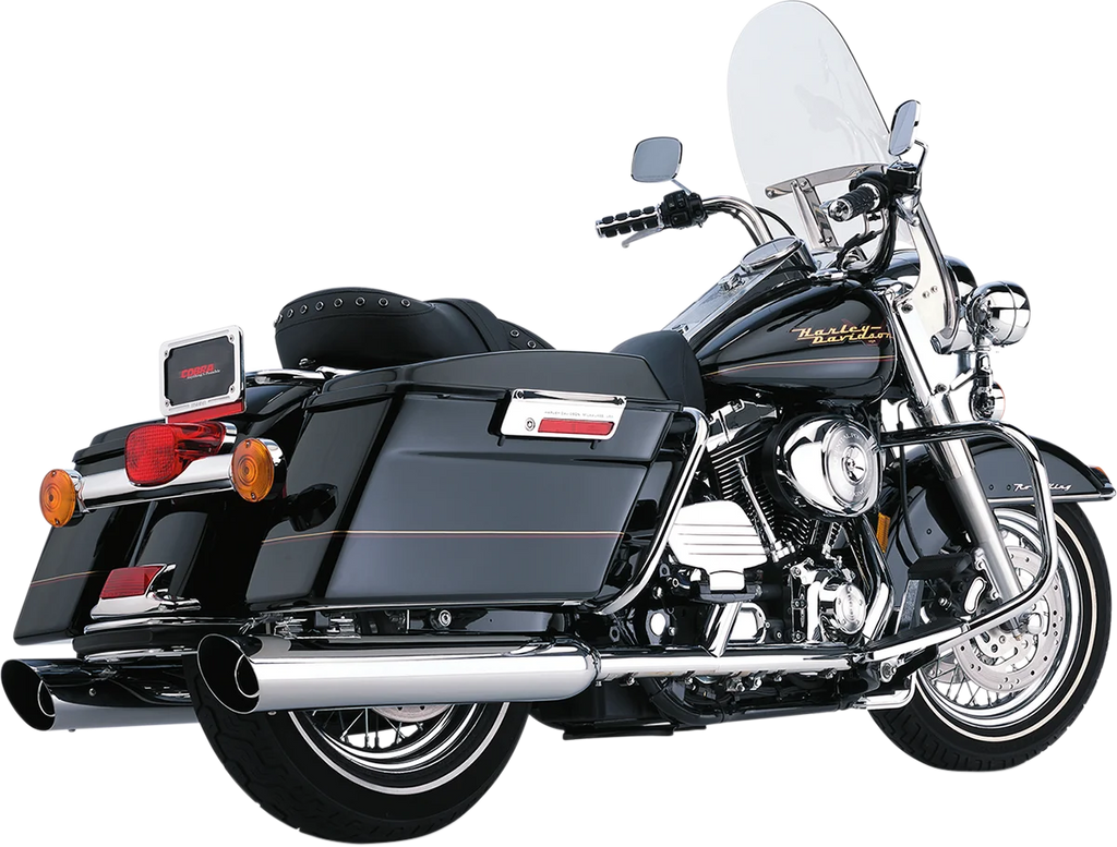 Cobra Scalloped Muffler - Chrome - '12-'16 FLD 6209 - Side View