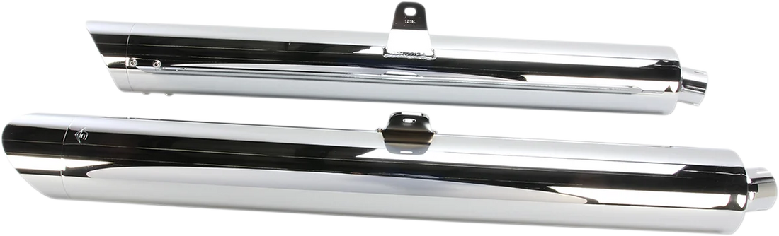 Cobra Scalloped Mufflers - Long - GL1800/F6B 1216 - Back View