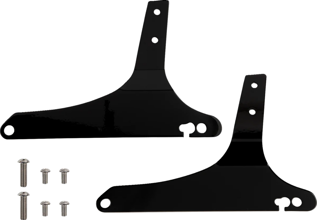 Cobra Short Sissy Bar - Black - Dyna 602-1202B - Side View