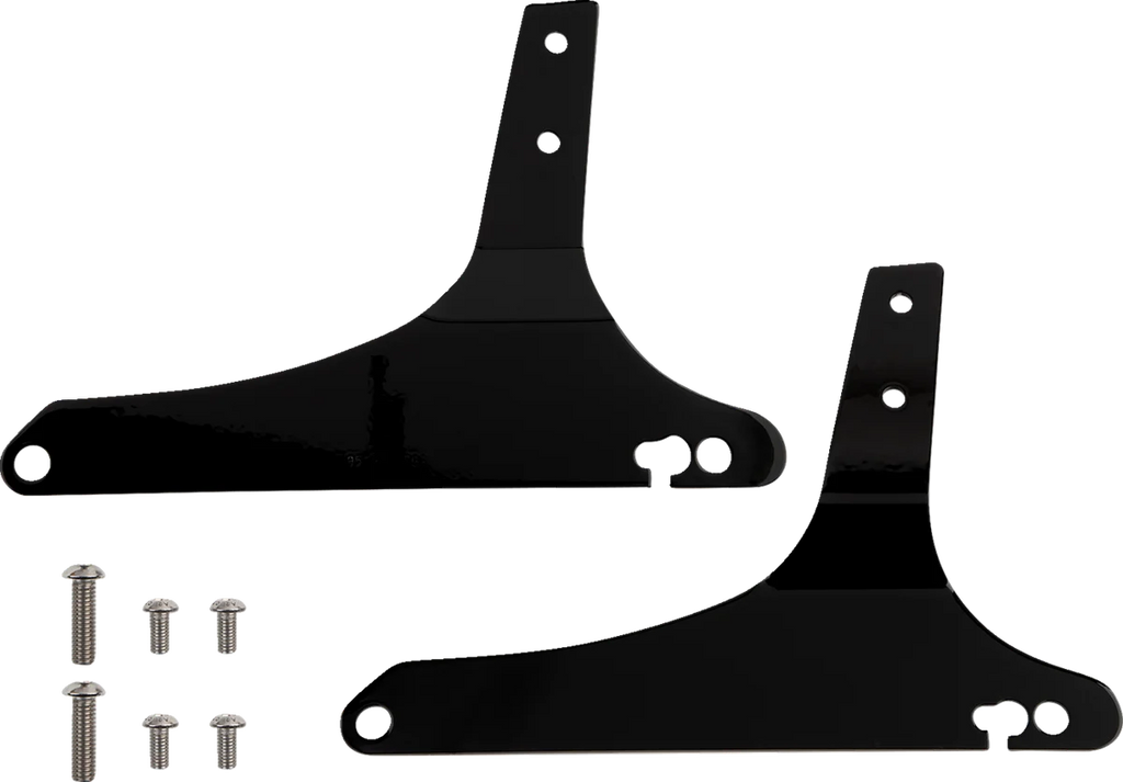 Cobra Short Sissy Bar - Black - Dyna 602-1202B - Side View