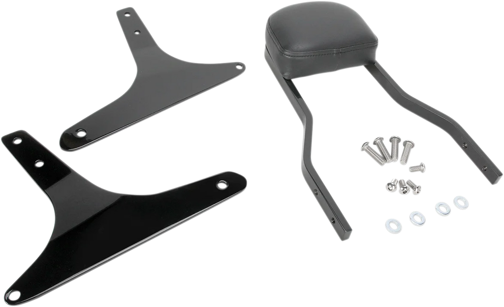 Cobra Short Sissy Bar - Black - Softail 602-1201B - Side View