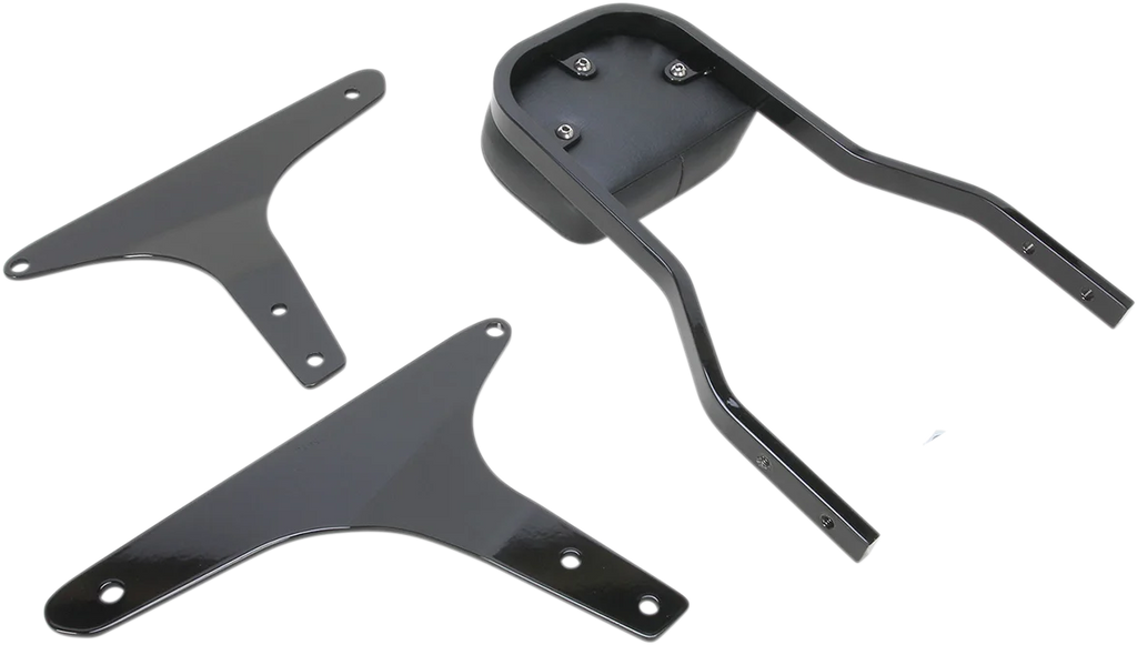 Cobra Short Sissy Bar - Black - Softail 602-1201B - Back View