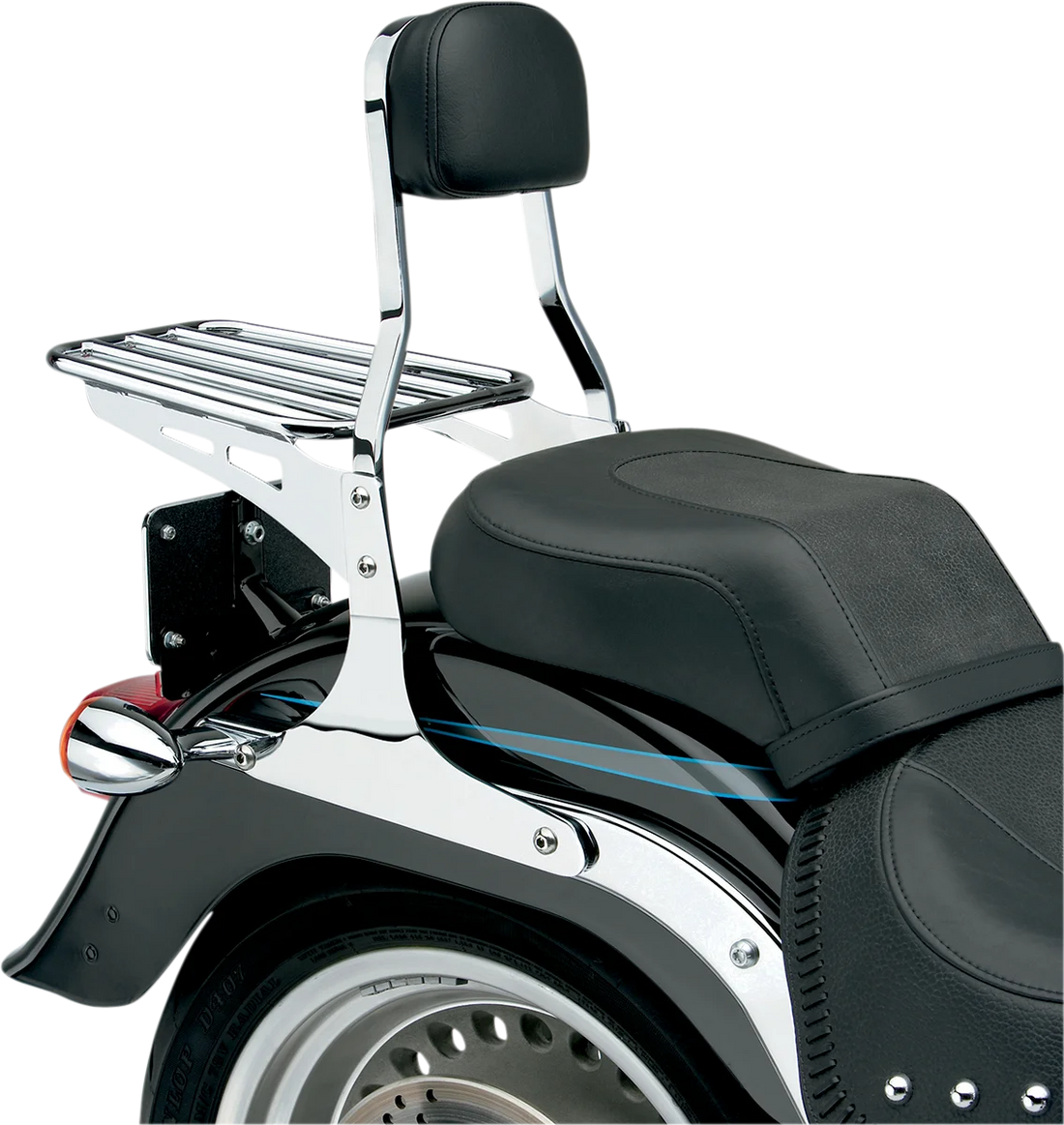 Cobra Short Sissy Bar - FLSTF/FXST 602-1201 - Installation View
