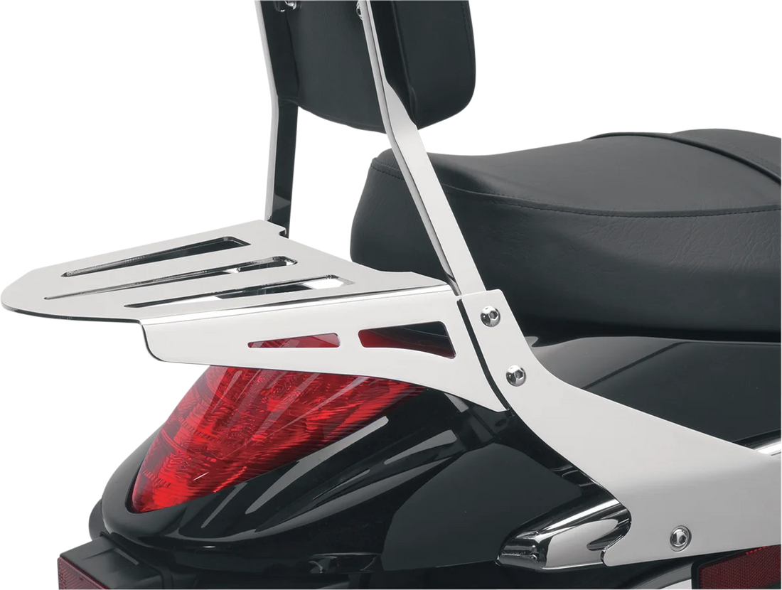 Cobra Sissy Bar Luggage Rack - Black - Formed 02-3600B - Installation View