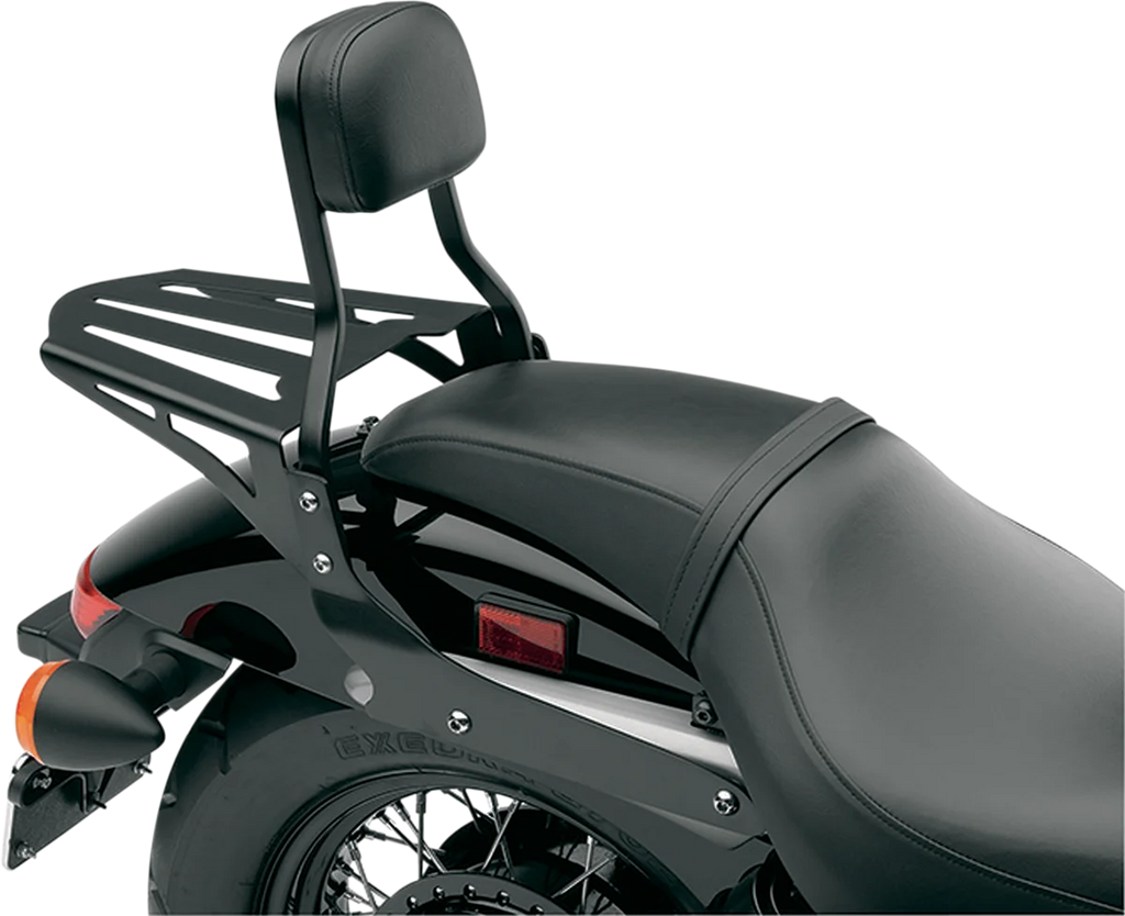 Cobra Sissy Bar Luggage Rack - Black - Laser-cut 02-3602B - Main Product View