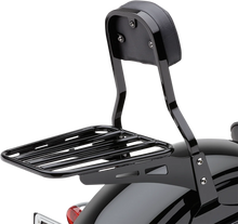 Load image into Gallery viewer, Cobra Sissy Bar Luggage Rack - Black - Tubular 02-3500B - Side View