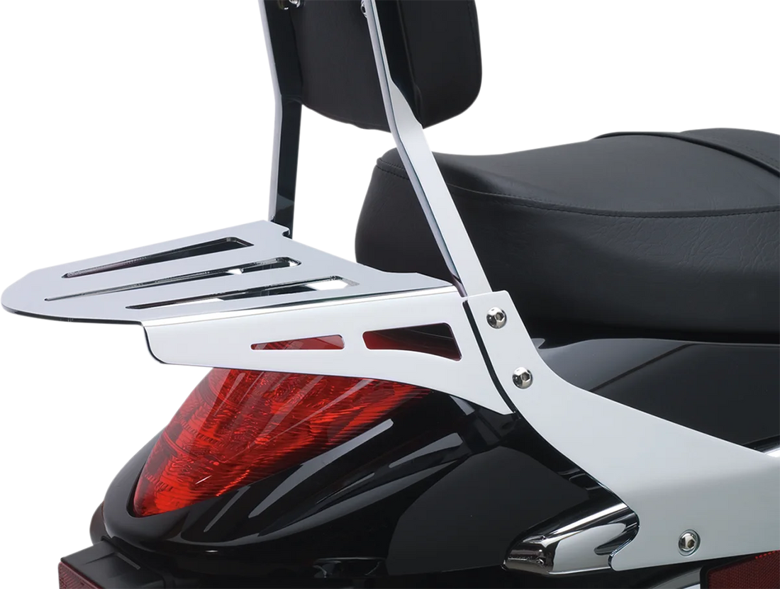 Cobra Sissy Bar Luggage Rack - Chrome - Laser-cut 02-3606 - Side View