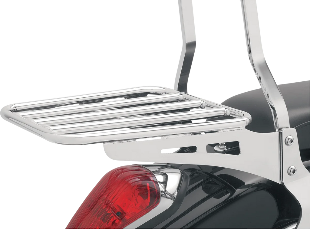 Cobra Sissy Bar Luggage Rack - Chrome - Tubular 02-3500 - Back View