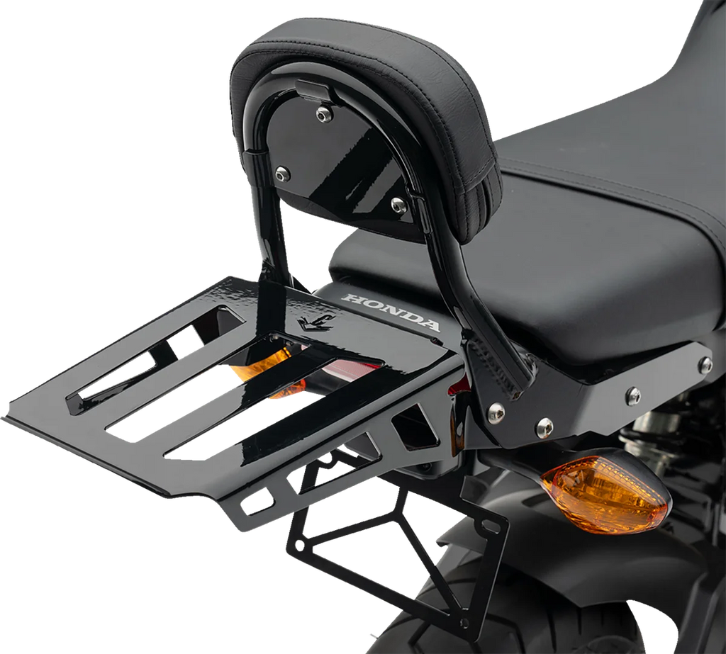 Cobra Sissy Bar - Mini - Black - Grom 02-8607B - Side View