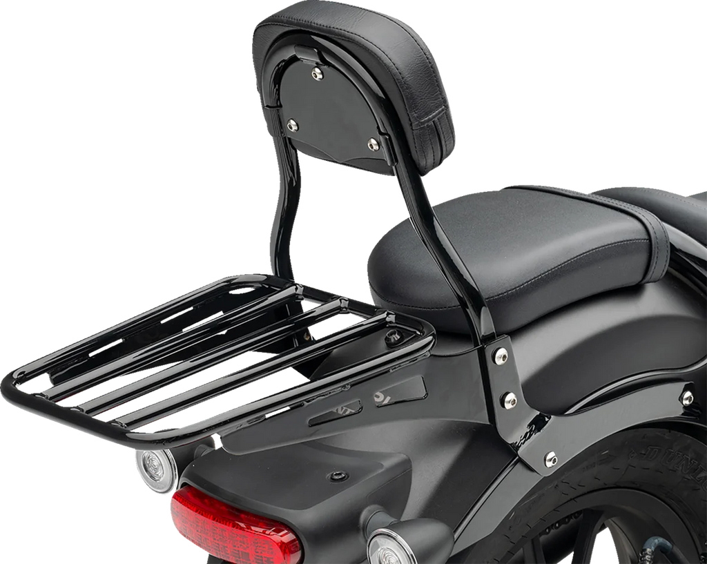 Cobra Sissy Bar - Mini - Black - Rebel 300/500 02-8608B - Side View