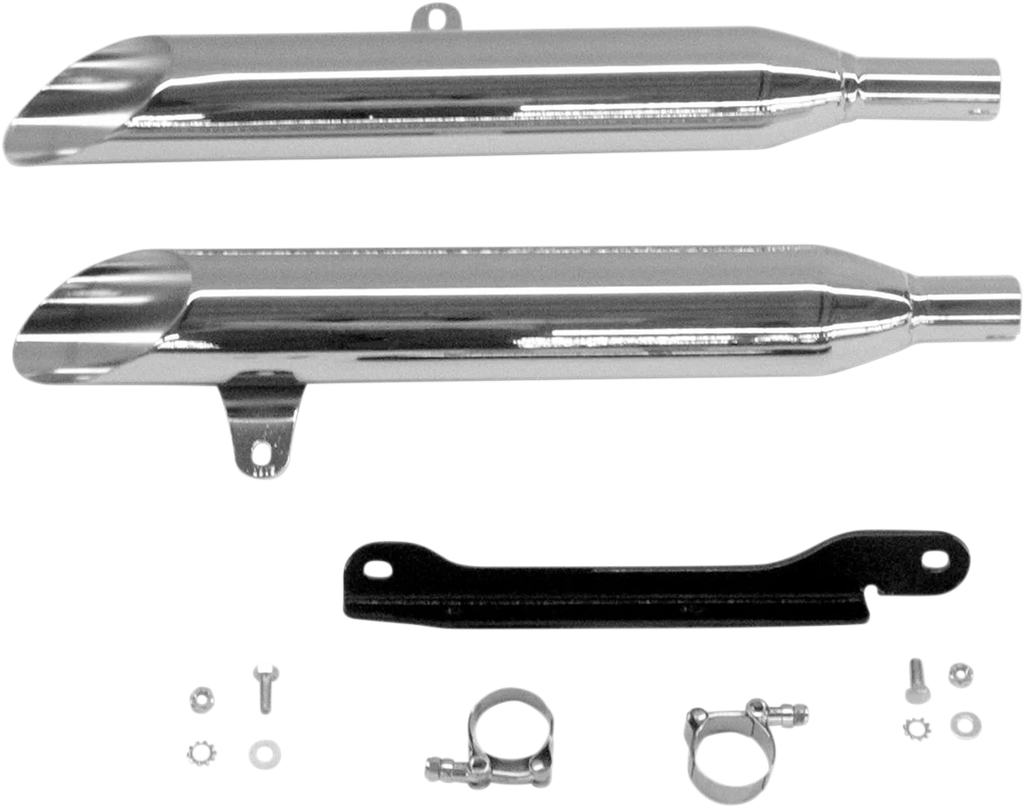 Cobra Slashcut Mufflers - Chrome fits Yamaha Roadstar 1600/1700 - Main Product View