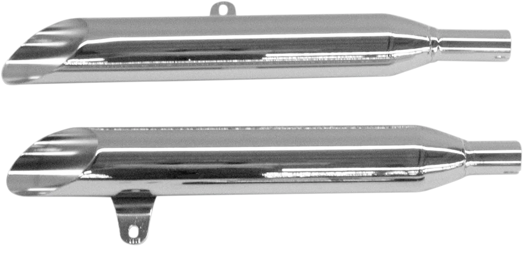 Cobra Slashcut Mufflers - Chrome fits Yamaha Roadstar 1600/1700 - Side View