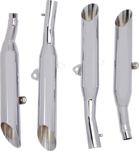 Load image into Gallery viewer, Cobra Slashcut Mufflers - Chrome fits Yamaha VMAX - Side View