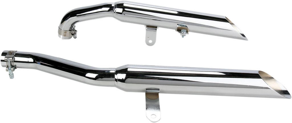 Cobra Slashcut Mufflers - Chrome fits Yamaha XV750/1100 - Main Product View