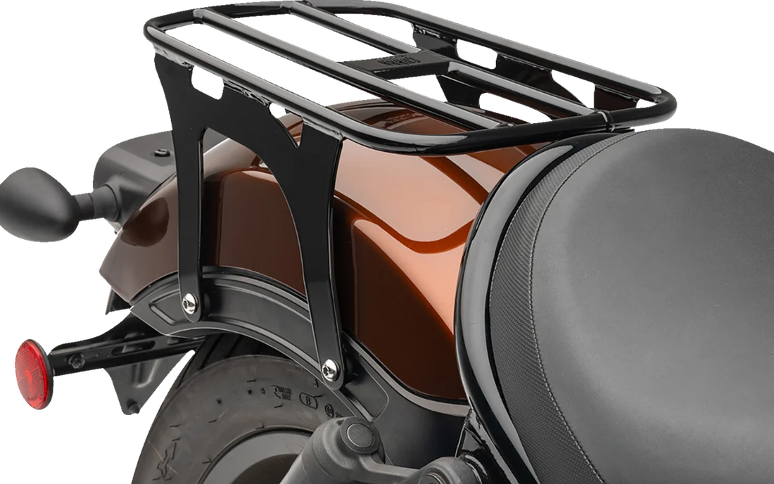 Cobra Solo Luggage Rack - Tube - Black - Rebel 1100 02-4109B - Side View