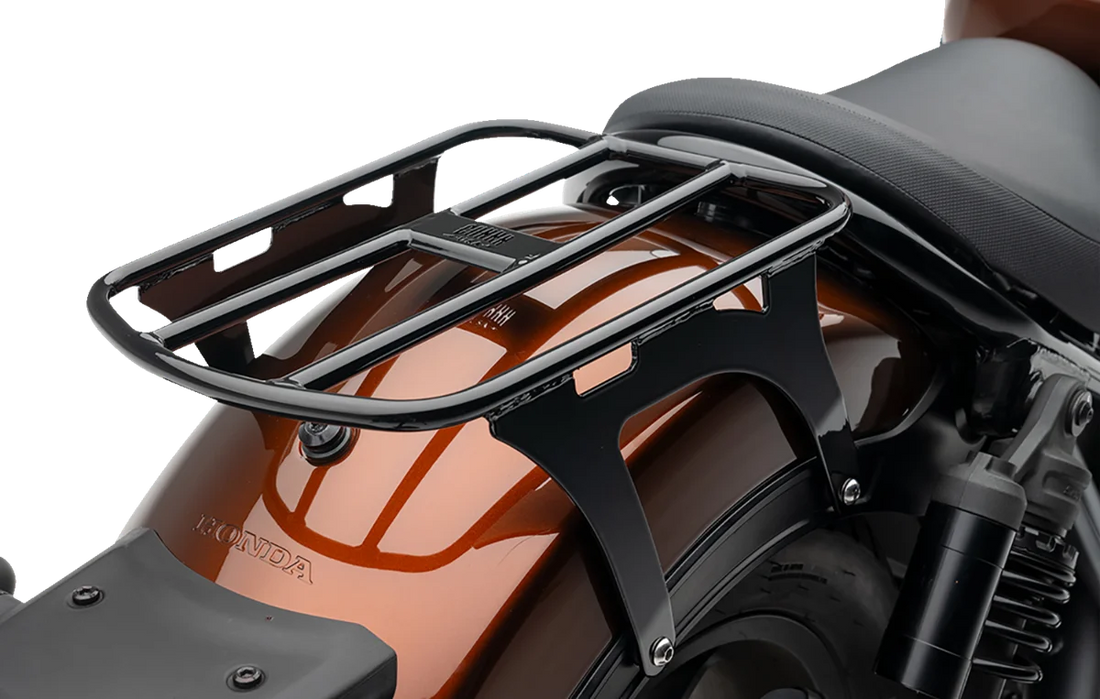 Cobra Solo Luggage Rack - Tube - Black - Rebel 1100 02-4109B - Detail View