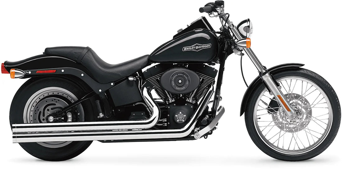 Cobra Speedster Long Exhaust - '12-'17 Softail 6952T - Side View