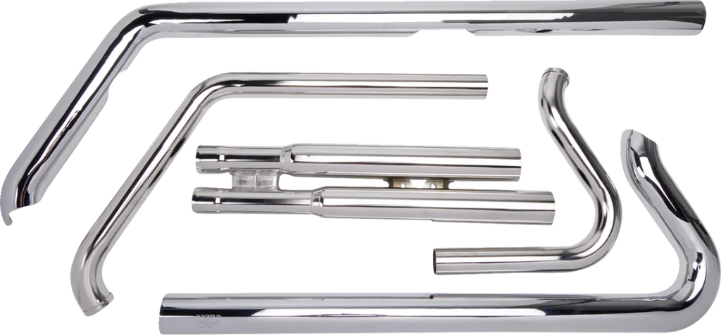 Cobra Speedster Slashdown Exhaust - Chrome - '86-'06 Softail 6850 - Side View