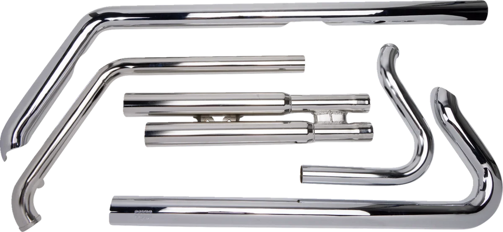 Cobra Speedster Slashdown Exhaust - Chrome - Softail 6851 - Back View