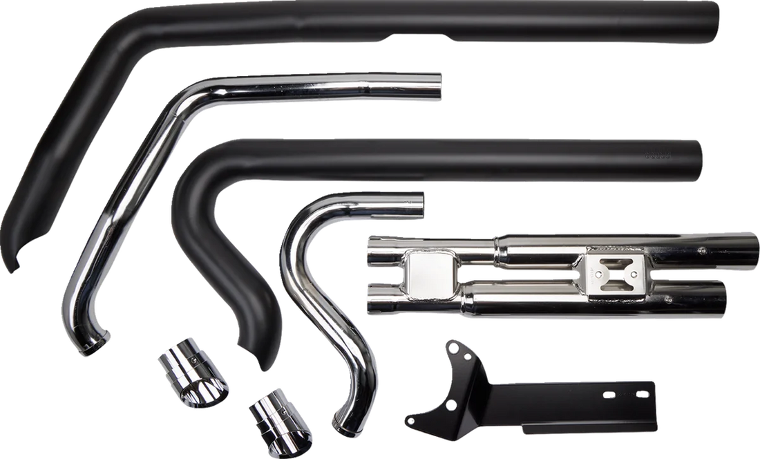 Cobra Speedster Slashdown Exhaust - Dyna '12-'17 6858B - Side View