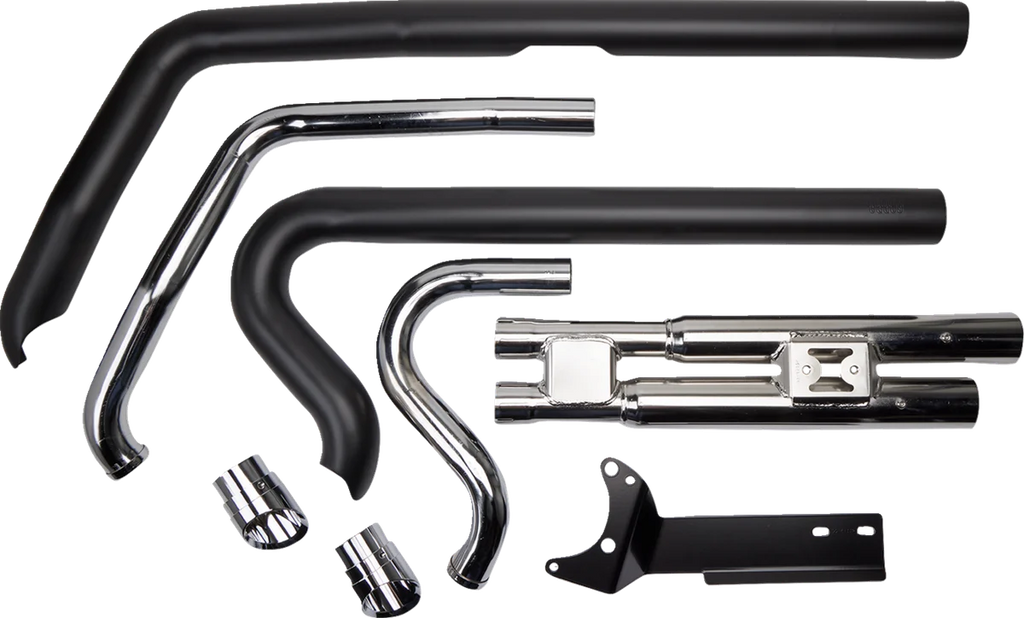 Cobra Speedster Slashdown Exhaust - Dyna '12-'17 6858B - Side View