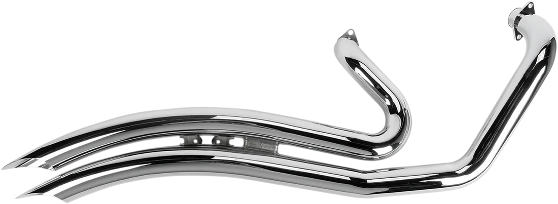 Cobra Speedster Swept Exhaust - Chrome - Vulcan 900 4218 - Side View