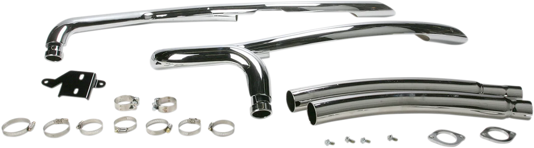 Cobra Speedster Swept Exhaust - Chrome - M90 3223 - Side View