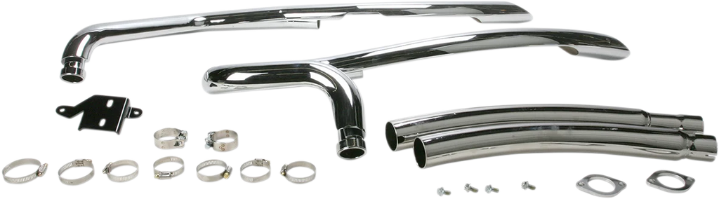 Cobra Speedster Swept Exhaust - Chrome - M90 3223 - Side View