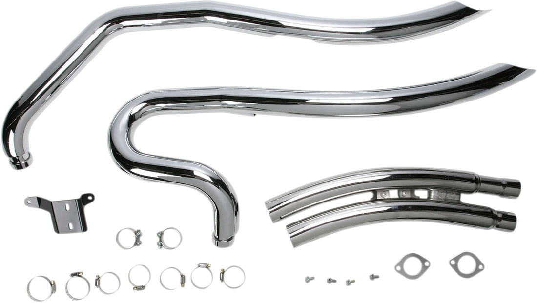 Cobra Speedster Swept Exhaust - Chrome - M90 3223 - Back View