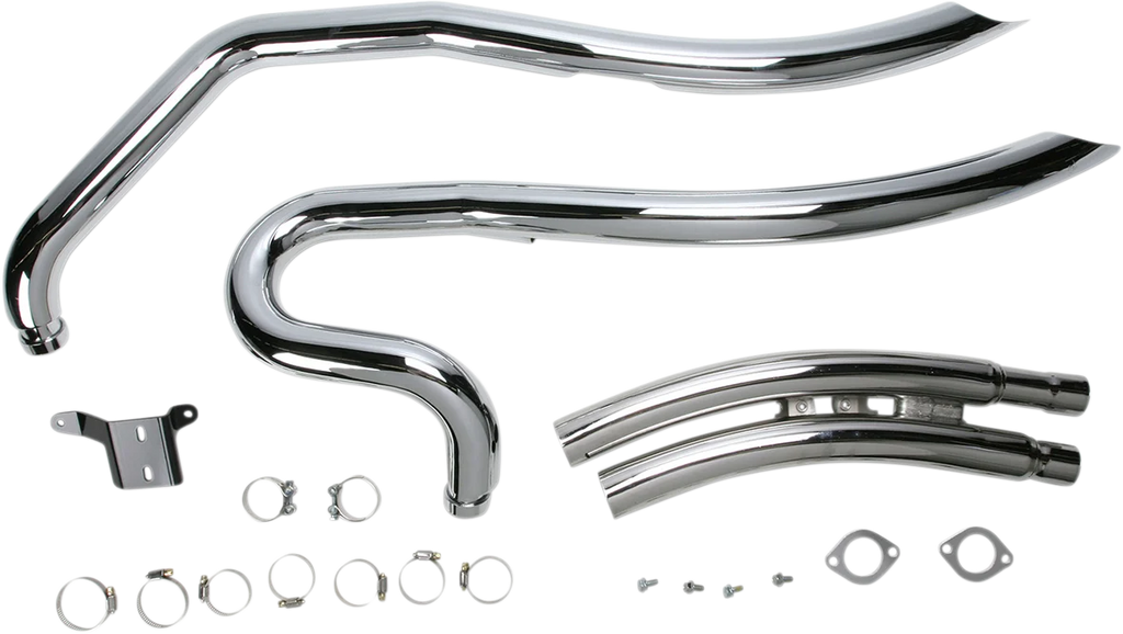 Cobra Speedster Swept Exhaust - Chrome - M90 3223 - Back View