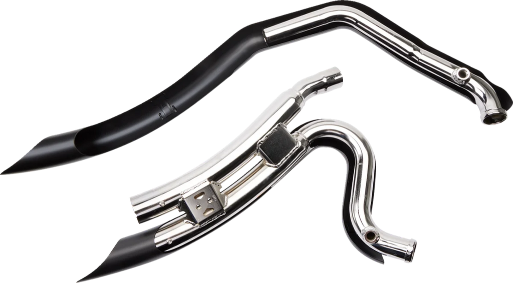 Cobra Speedster Swept Short Exhaust - Black - '06-'11 Dyna 6227B - Back View