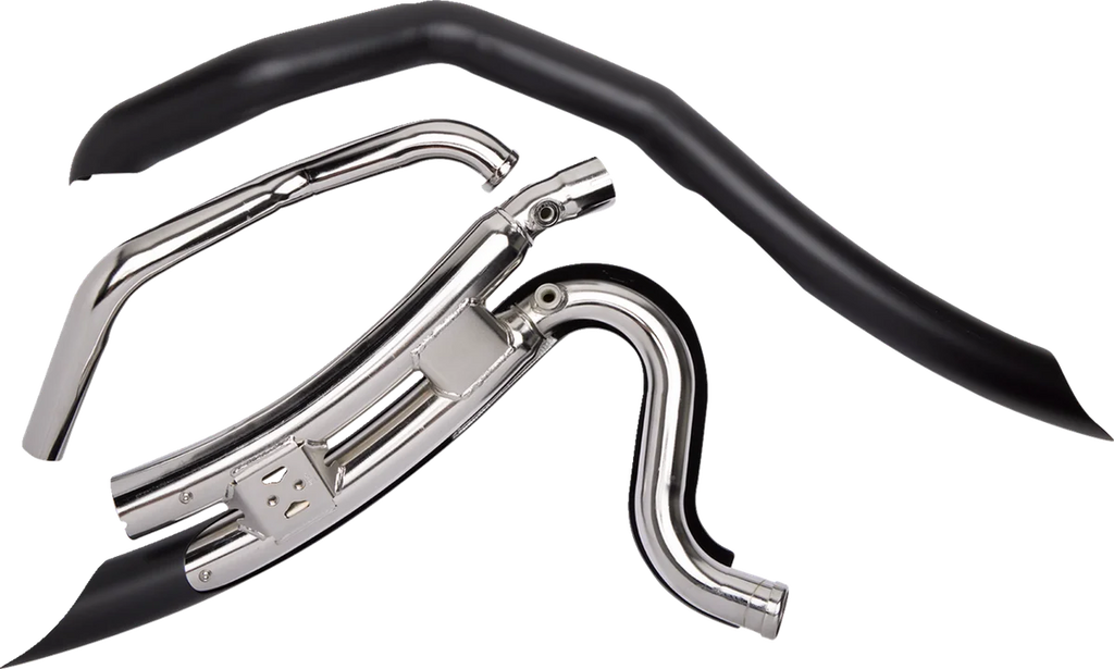 Cobra Speedster Swept Short Exhaust - Black - '10-'16 FL 6230B - Side View