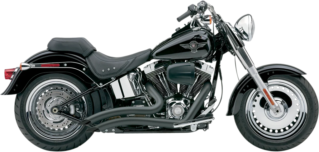 Cobra Speedster Swept Short Exhaust - Black - '12-'17 Softail 6225B - Main Product View