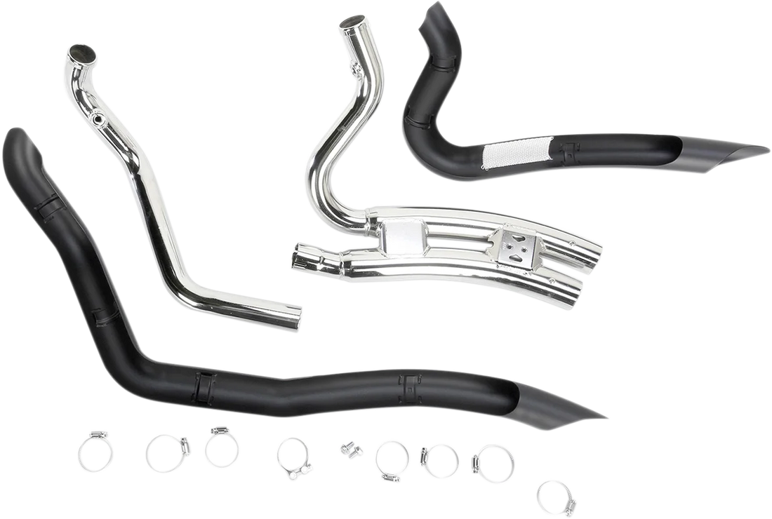 Cobra Speedster Swept Short Exhaust - Black - '14-'20 XL 6233B - Side View