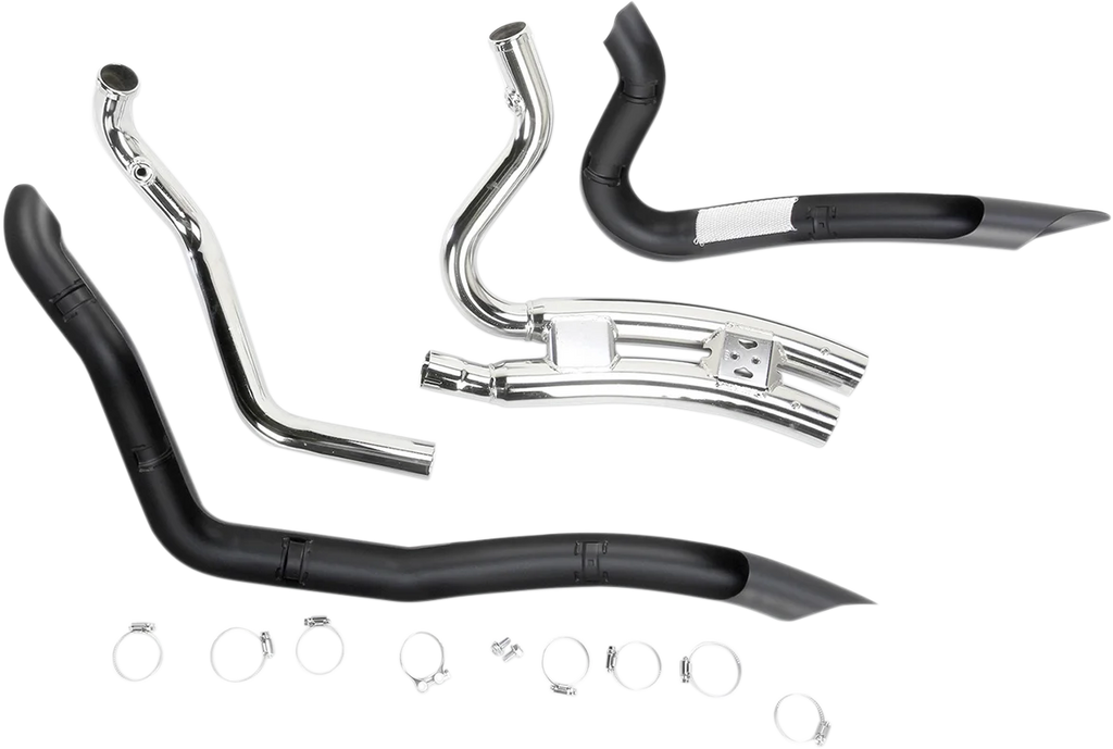 Cobra Speedster Swept Short Exhaust - Black - '14-'20 XL 6233B - Side View
