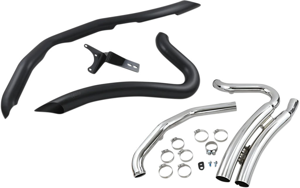 Cobra Speedster Swept Short Exhaust - Black 6231B - Side View