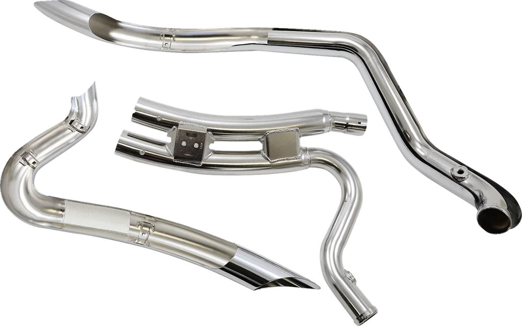 Cobra Speedster Swept Short Exhaust - Chrome - '14-'20 XL 6233 - Side View