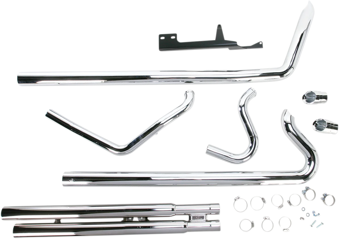 Cobra Speedster Xtra Long Slashdown Exhaust - Switchback 6959 - Side View