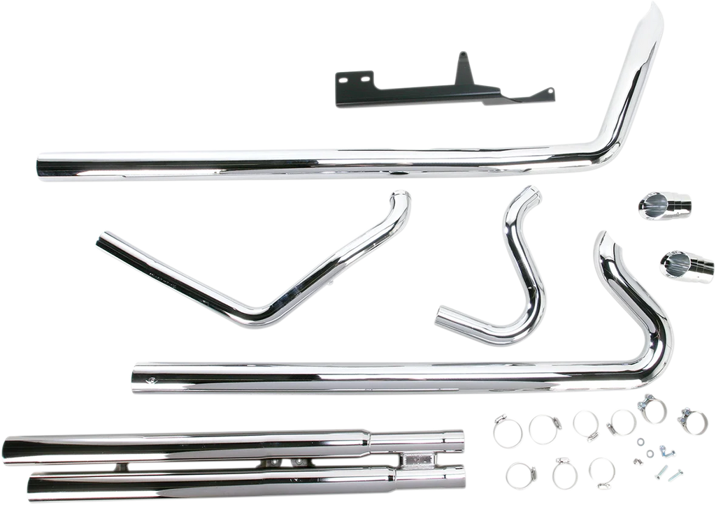 Cobra Speedster Xtra Long Slashdown Exhaust - Switchback 6959 - Side View
