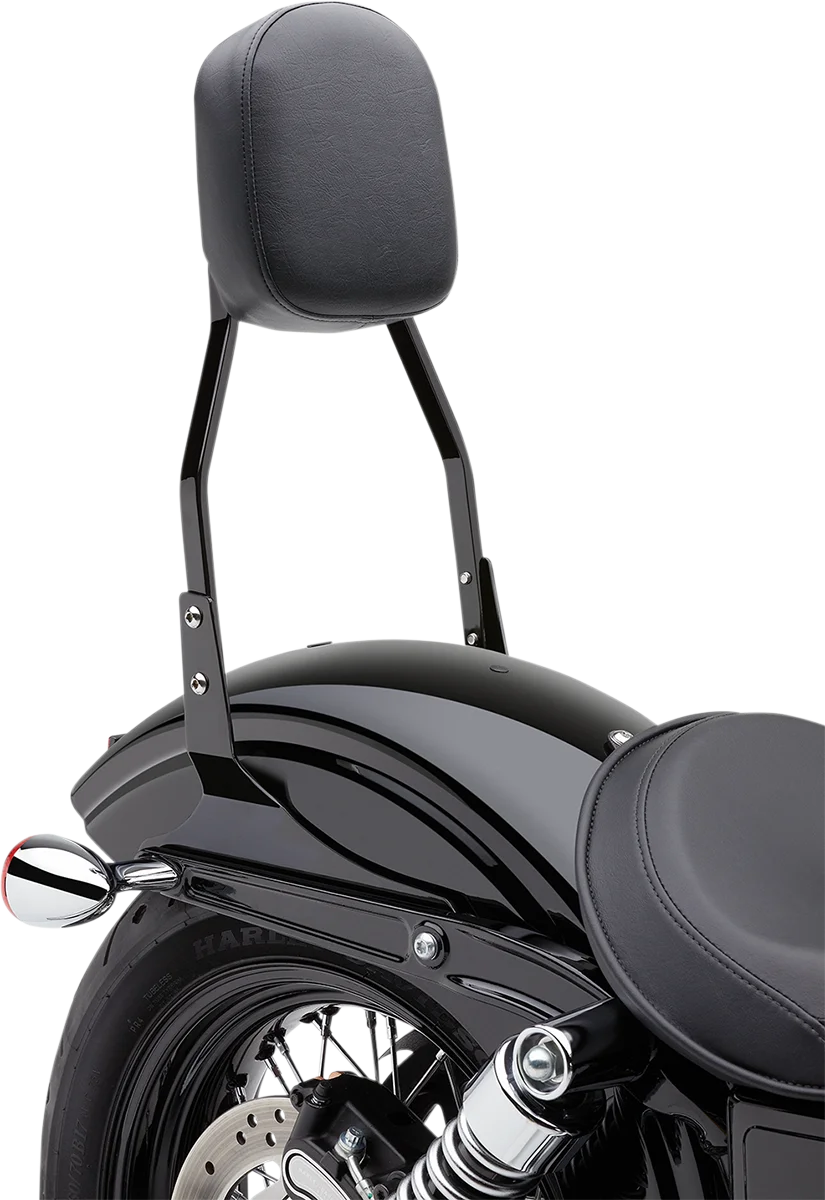 Cobra Standard Sissy Bar - Black - Dyna 602-1152B - Back View