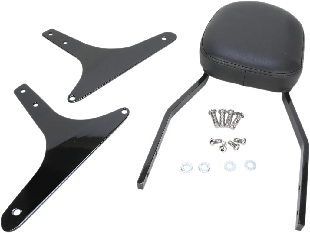 Cobra Standard Sissy Bar - Black - Softail 602-1151B - Back View